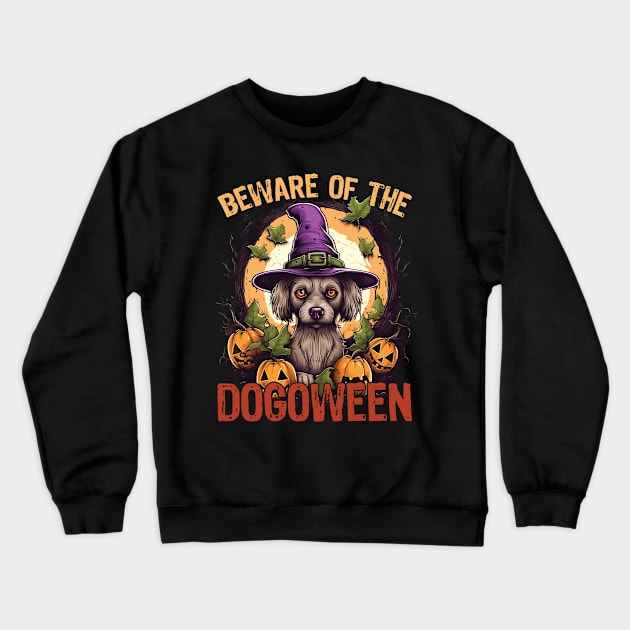 Fur-tastic Halloween Hound Dog Witch Costume Crewneck Sweatshirt by Rosemat